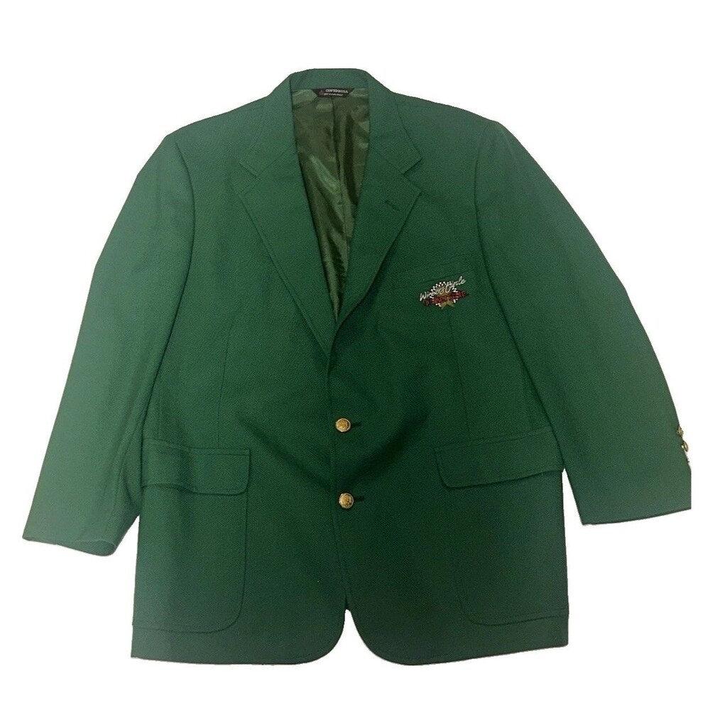 VTG Hardwick Quaker State Winners Circle Blazer Jacket Green Men’s NASCAR USA